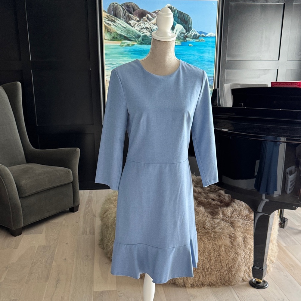 Banana Republic Sky Blue Long Sleeve Dress